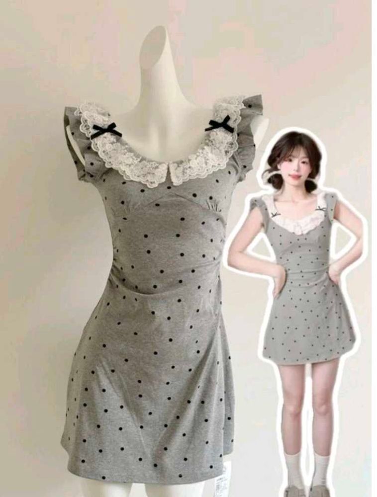 Cute Polka Dot Mini Dress