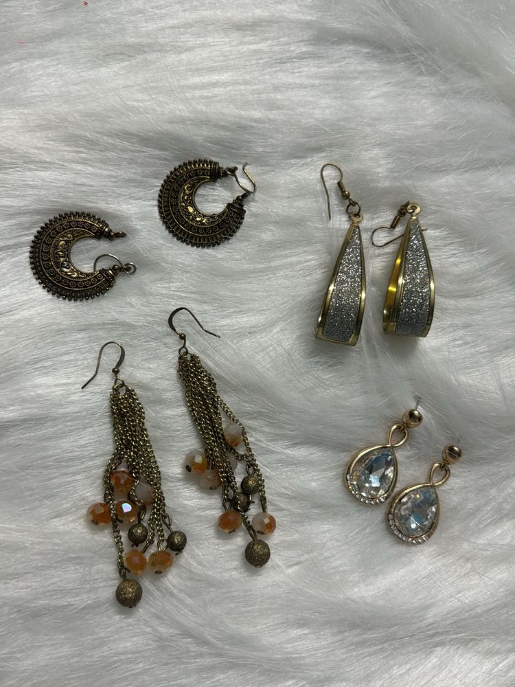 4 Earrings Combo For ₹500