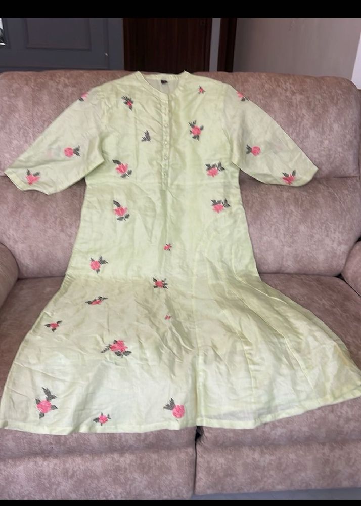 Embroidered Pastel Dress