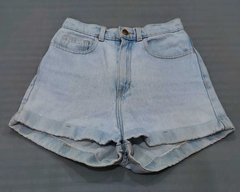 Denim High-Waisted Shorts