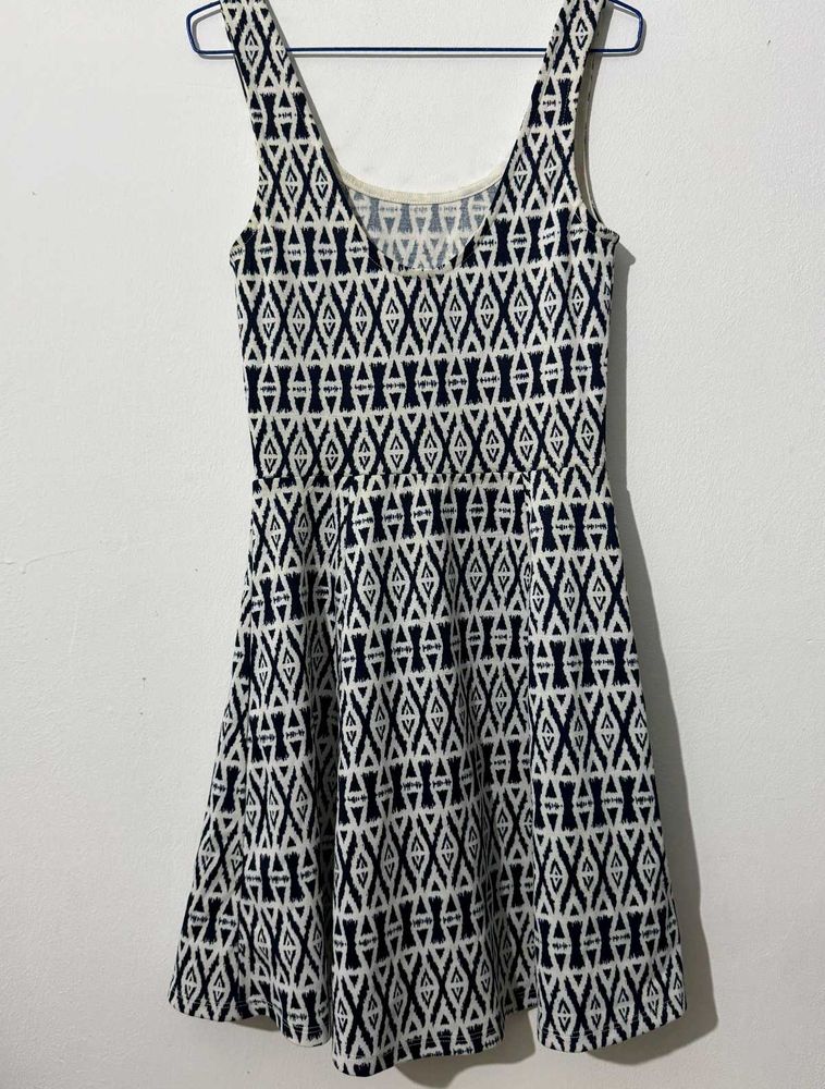 Patterned Fit &amp; Flare Dress