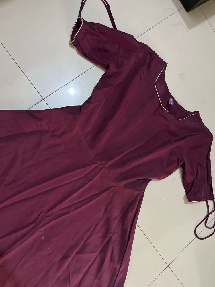 Elegant Maroon Dress