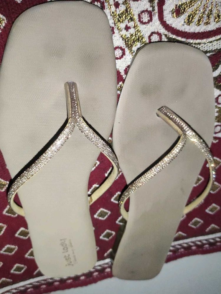 Elegant Sparkly Flip-Flops