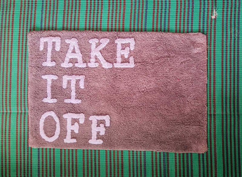 &#34;Take It Off&#34; Bath Mat