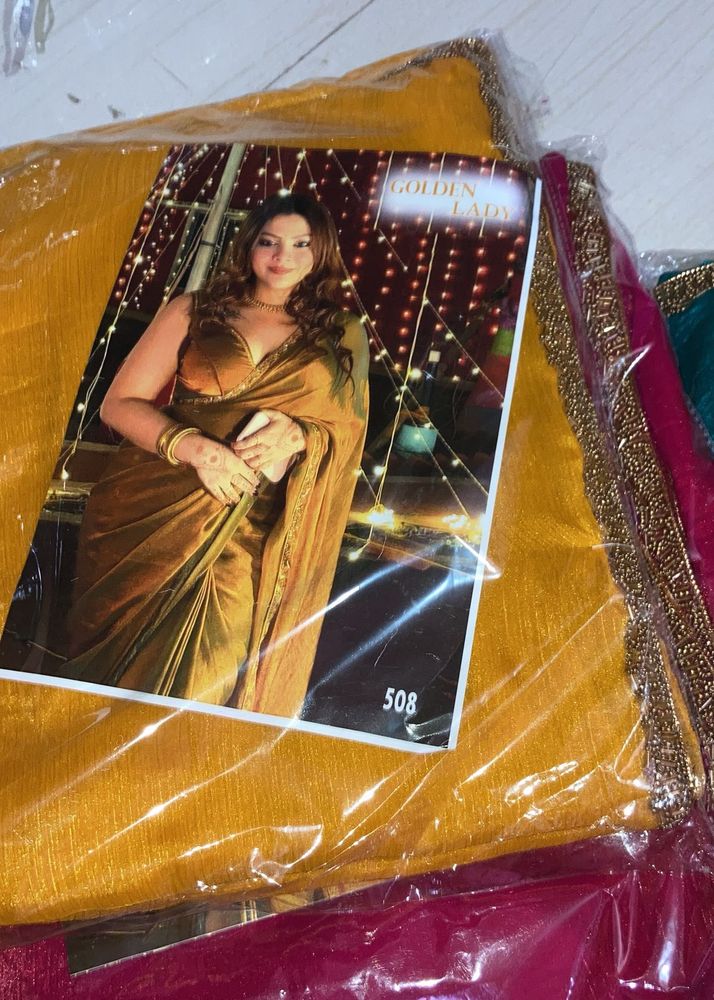 Golden Lady Saree