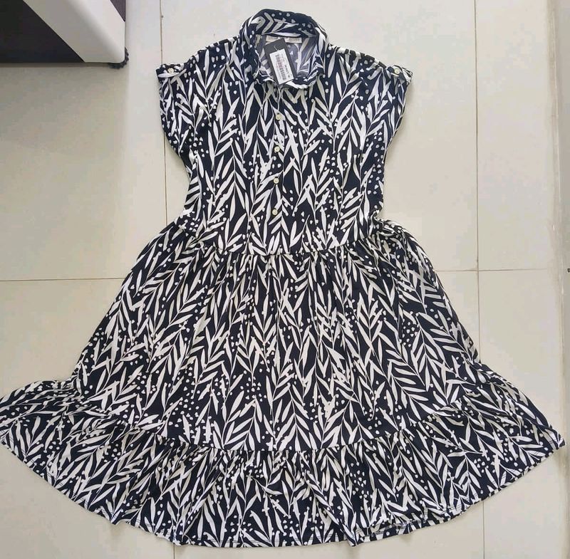 Knee Length Floral Dress for Women
