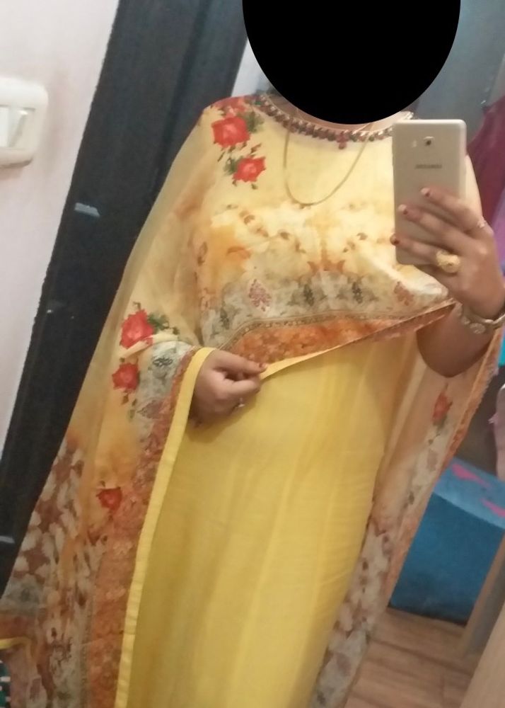 Lemon Colour Designer Dress