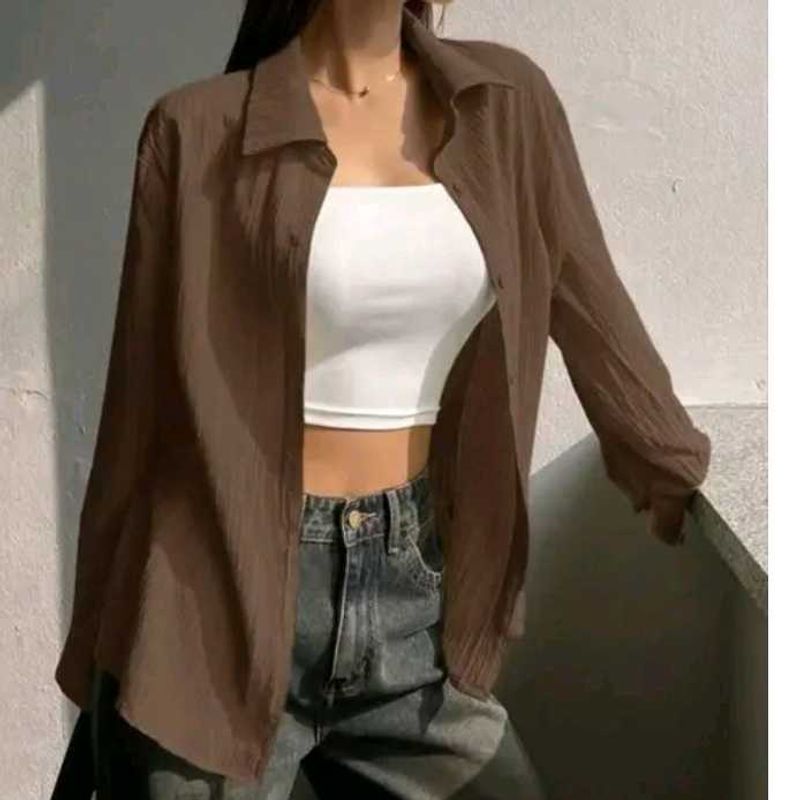 Brown Oversized Shirt