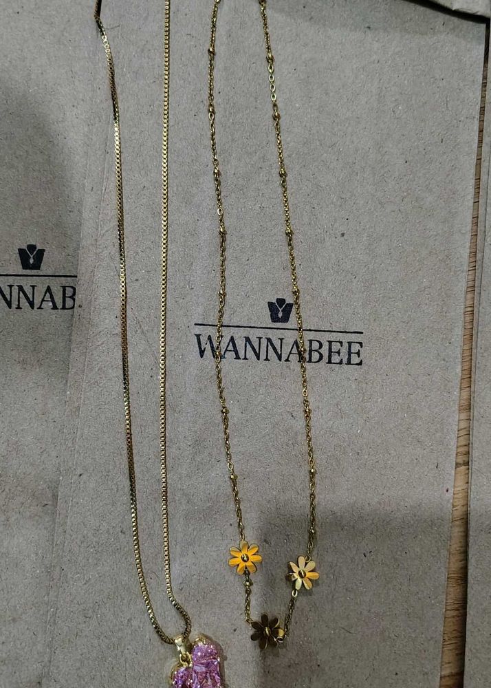 18k Gold Plated Necklaces Combo