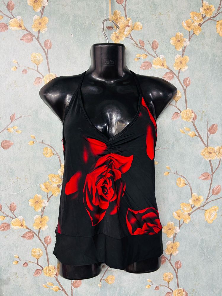 Vintage Rosette Halter Top