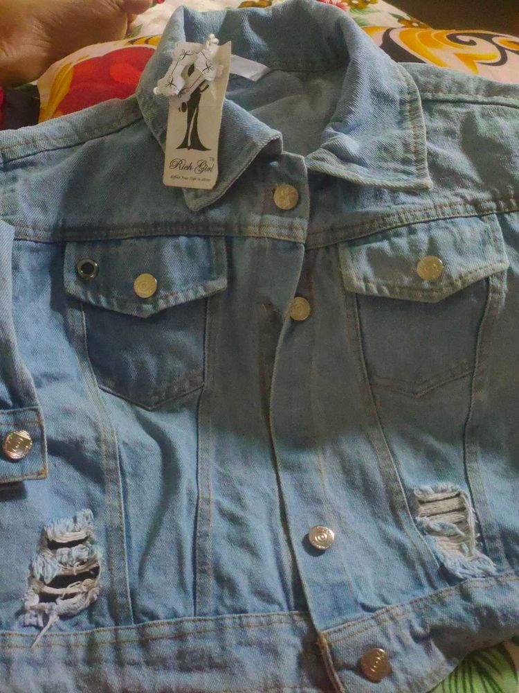 Distressed Denim Jacket