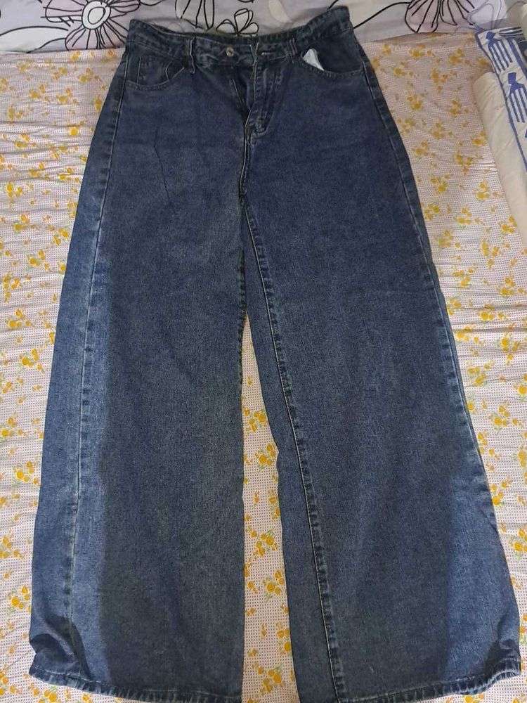 Wide Leg Denim Jeans