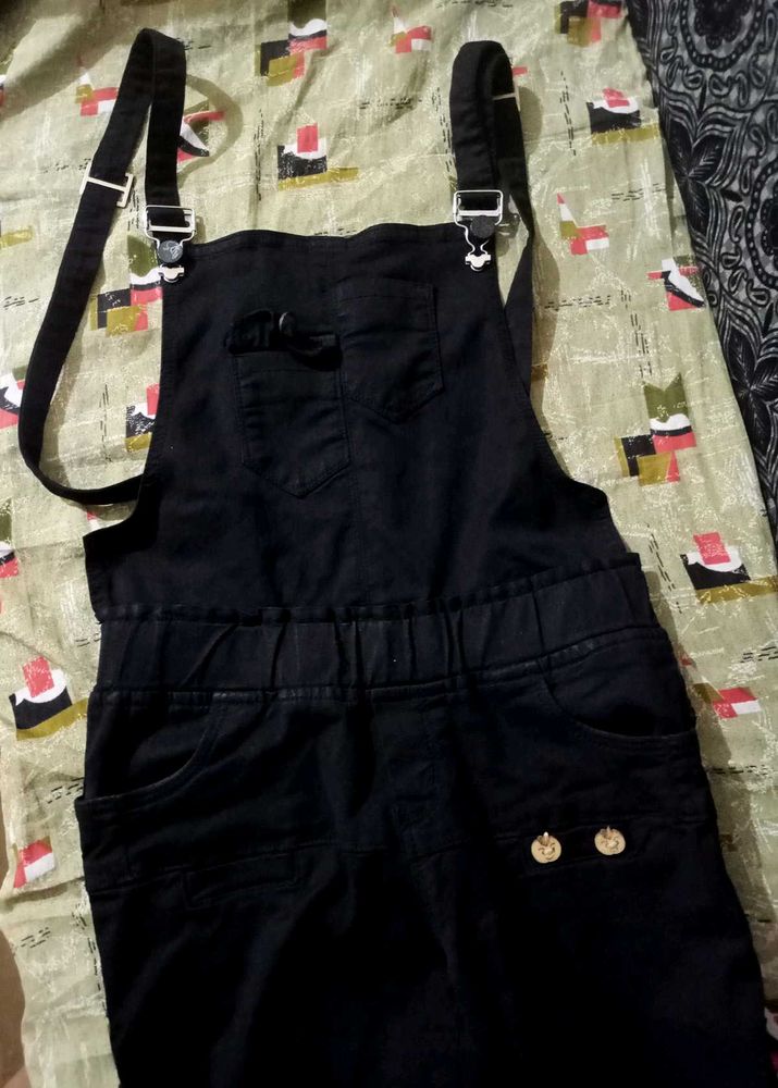 Black Dungaree For Girls