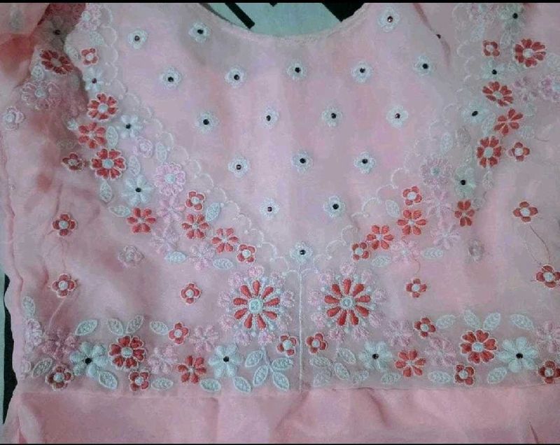 Pink Embroidered Kurta