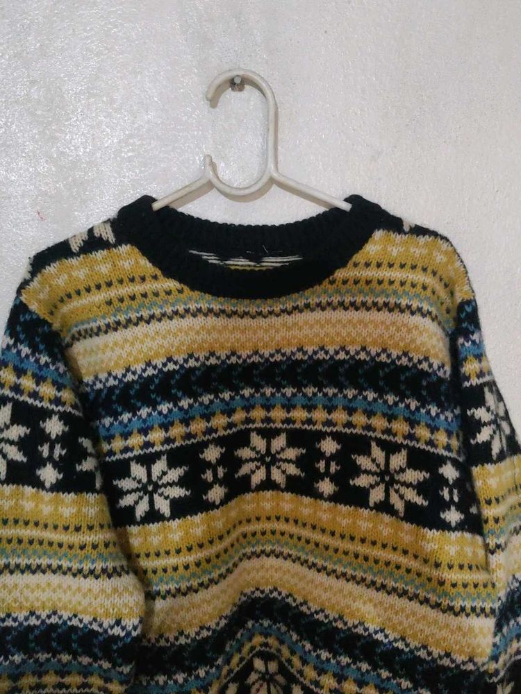 Patterned Knit Sweater