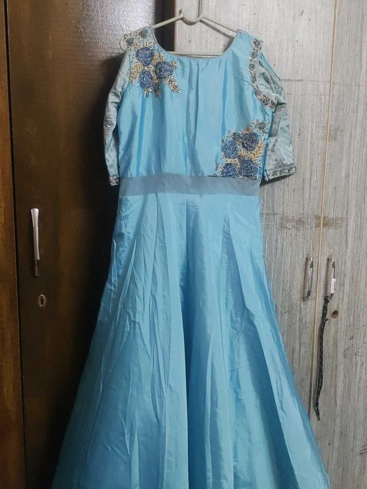 Beautiful  Blue Colour Gown