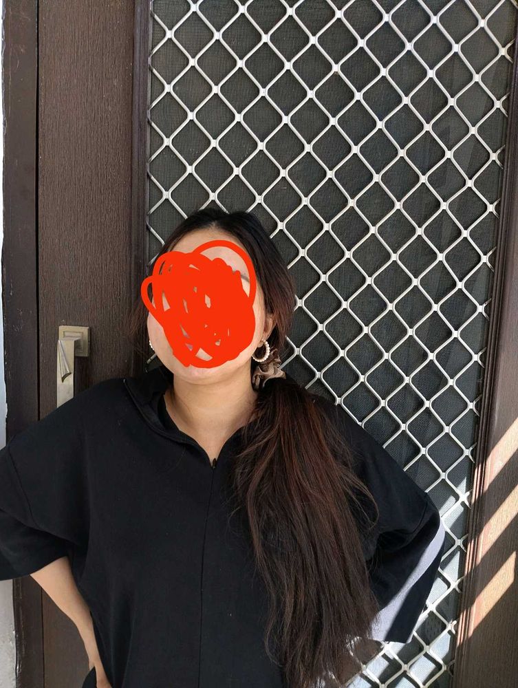 Black Hoodie Top