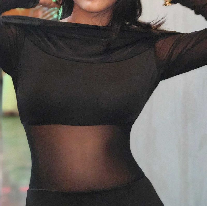 Black Sheer Top &amp; Pants