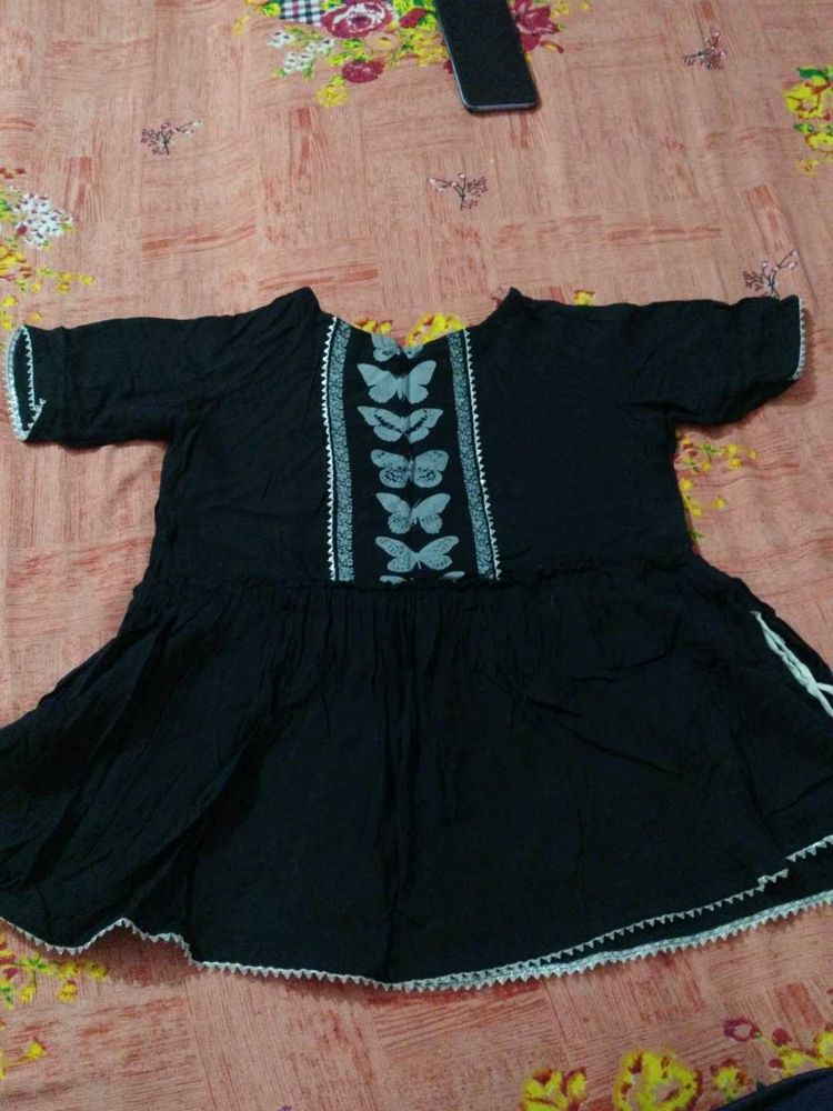 Cute Black Butterfly Top