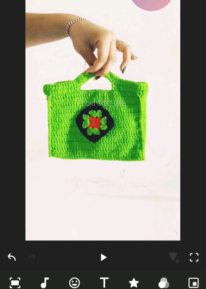 Crochet Green Mini Bag
