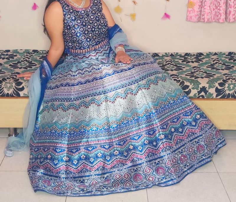Elegant And Sparkling Bridal Designer Lehenga.