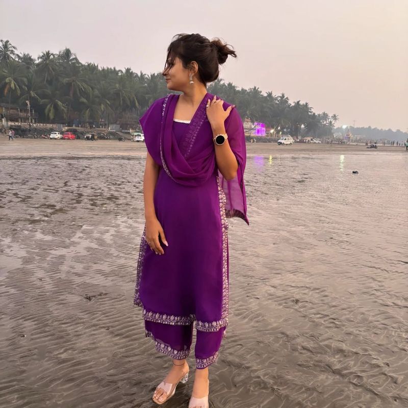 Purple Kurta Set