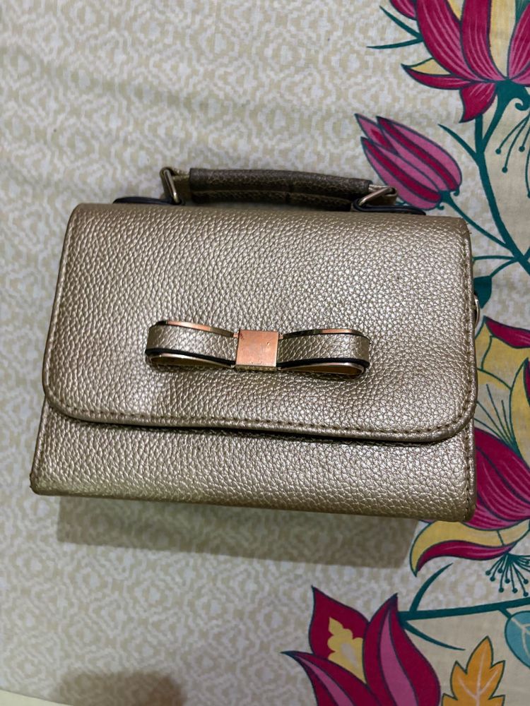 Golden Sling bag Without Strip
