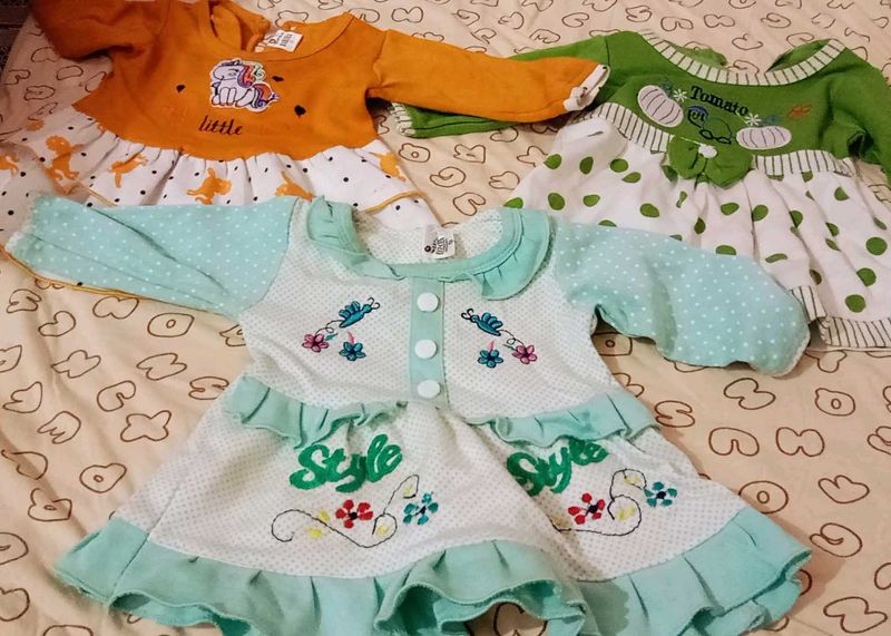 Cute Girls Dresses Frock ❤️ 1 Peace 80 Rupe