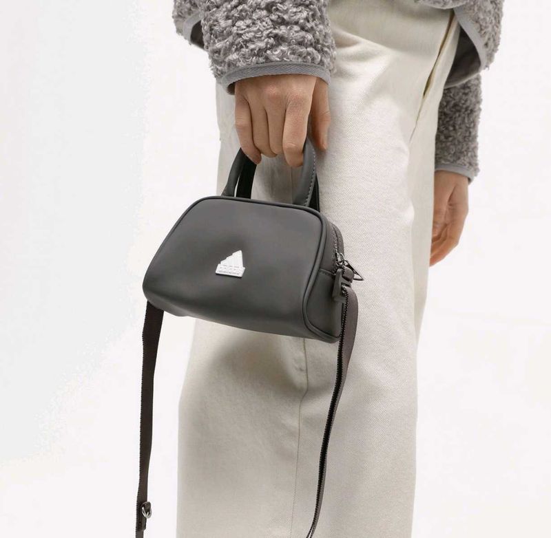 Adidas Rubberised Mini Grey Bag