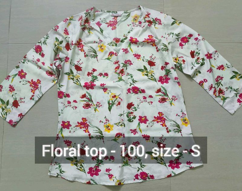 Floral V-neck Top