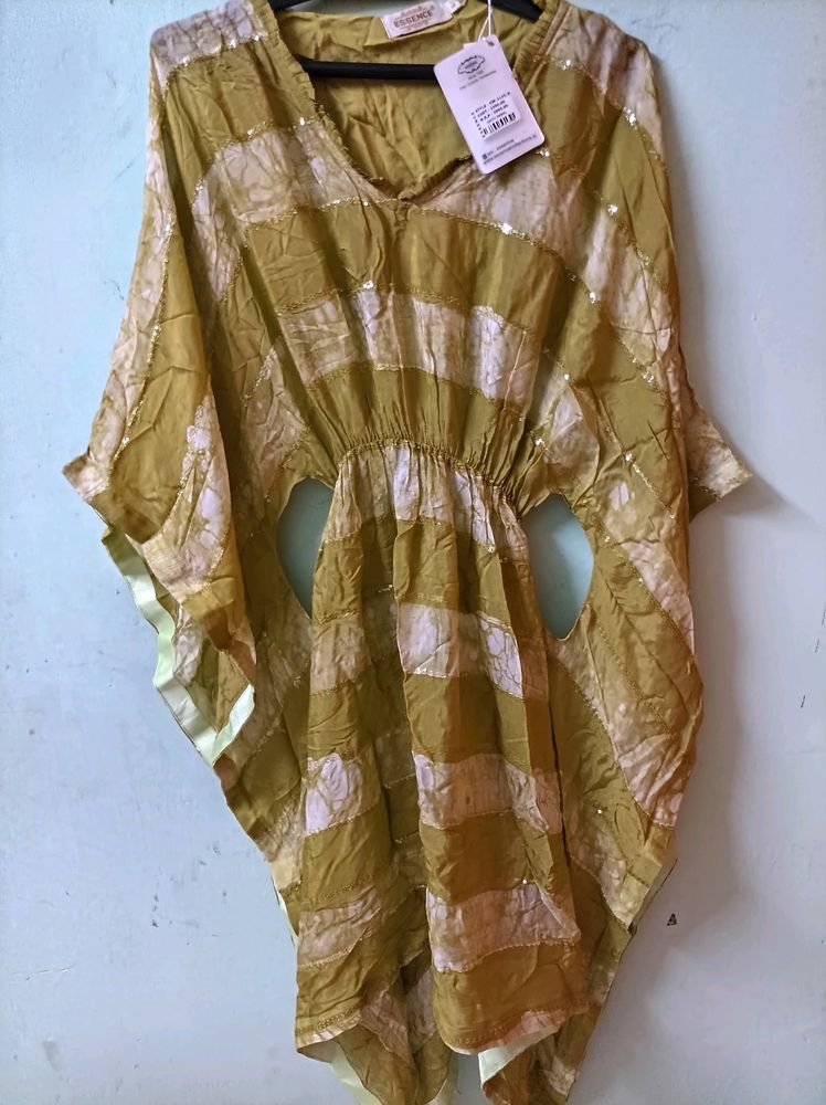 Green Kaftan Dress - New with Original  Price Tag