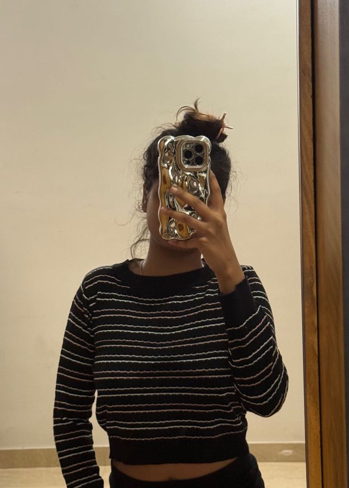Striped Cropped Sweater