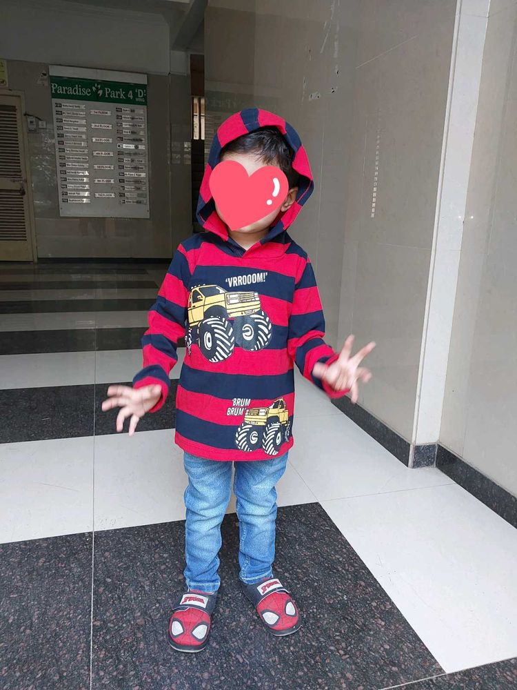 Striped Monster Truck Hoodie