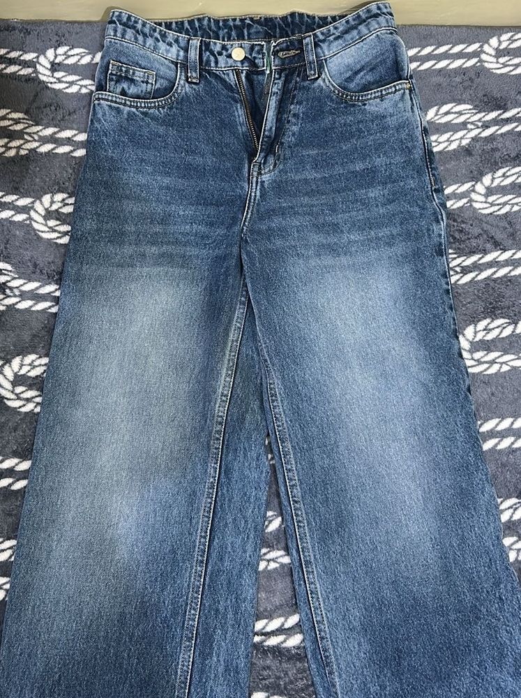 Wide Leg Denim Jeans