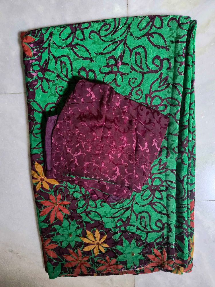 Green Dress Material