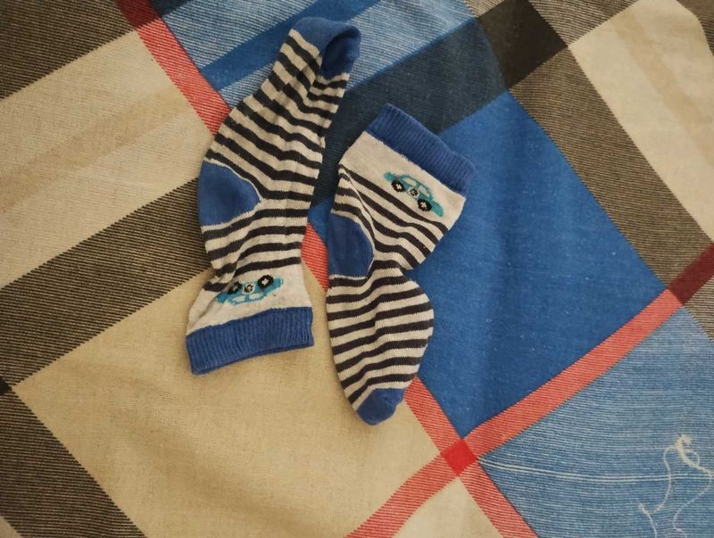 Baby Girl/Boy Car Printed Stripped Socks