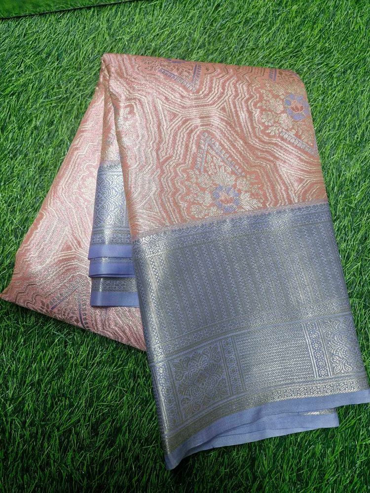 Pastel Red Kanjeevaram Silk Sarees
