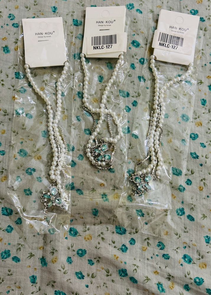 Pearl &amp; Crystal Pendant Necklaces