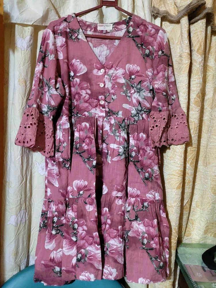 Peach Floral Dress From Bombay Paisley (Westside)