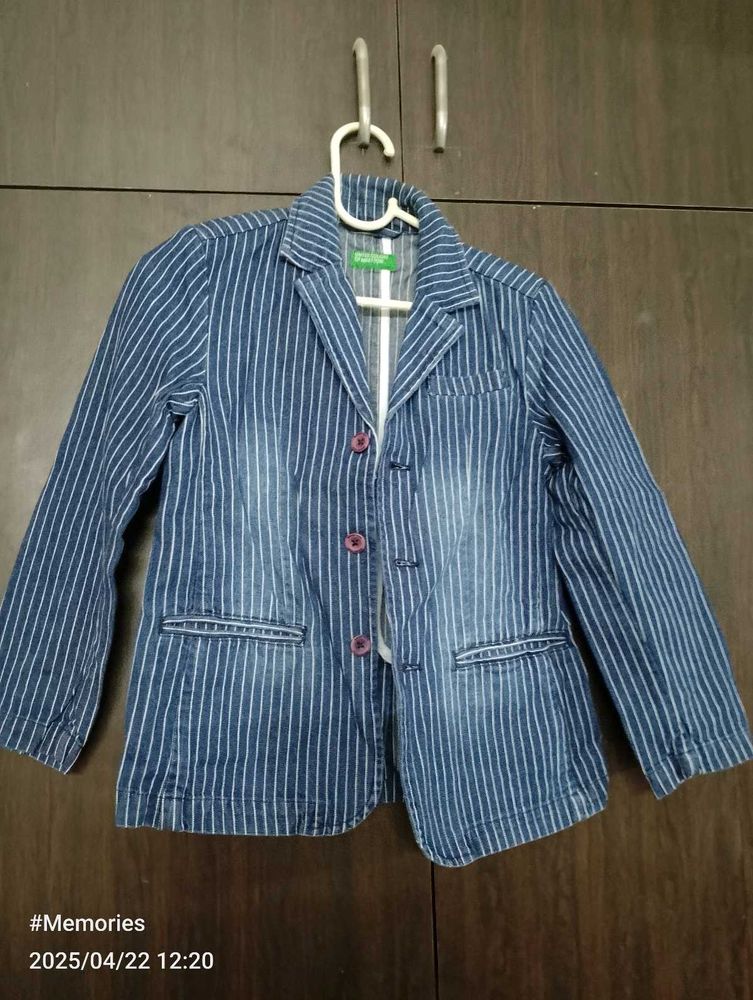 Benetton Boys Striped Blazer