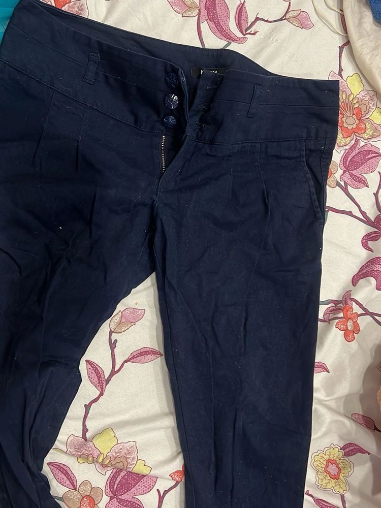 Navy Blue High Waisted Pants