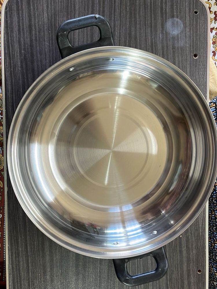 Induction stainless steel kadai