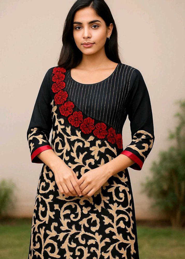 Elegant Black &amp; Red Kurti for Sale ✨