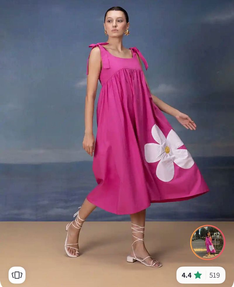 Pink Flower Dress 👗