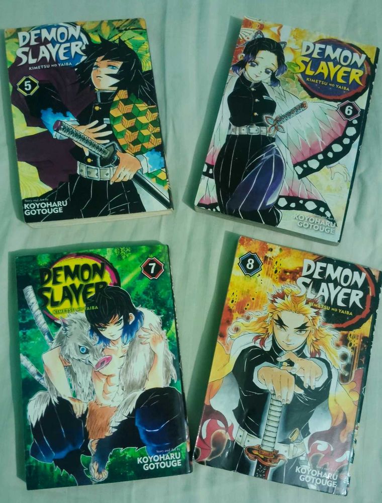 Demon Slayer Manga Set 5,6,7and 8