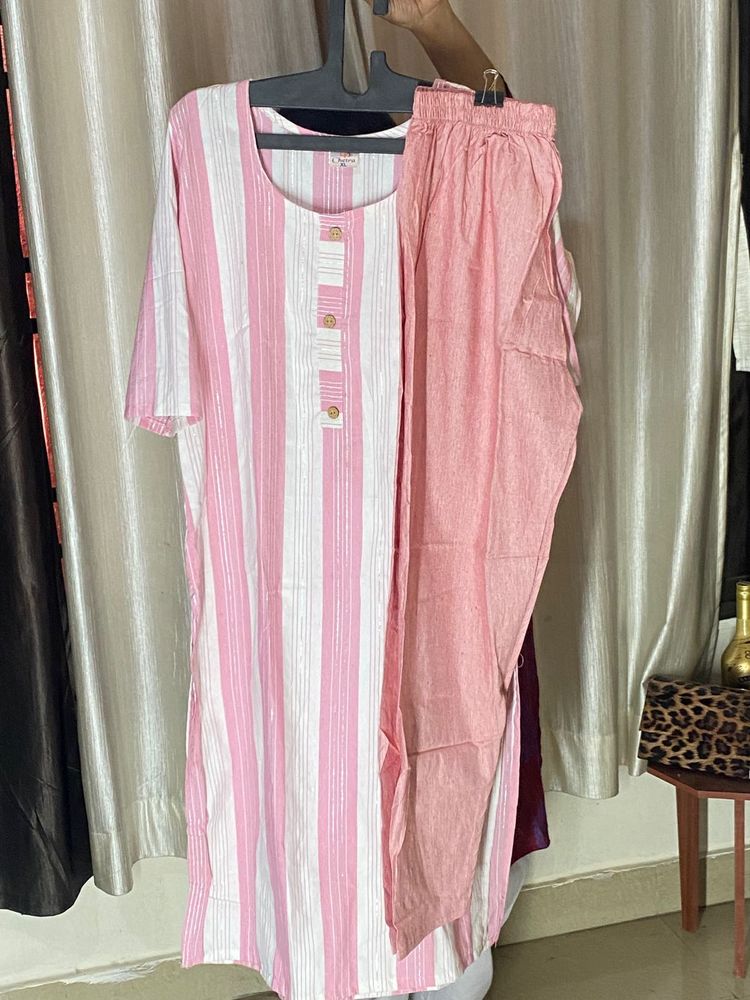 Pink Kurta Pant Set