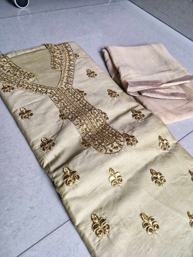 Elegant Embroidered Kurta Set Material