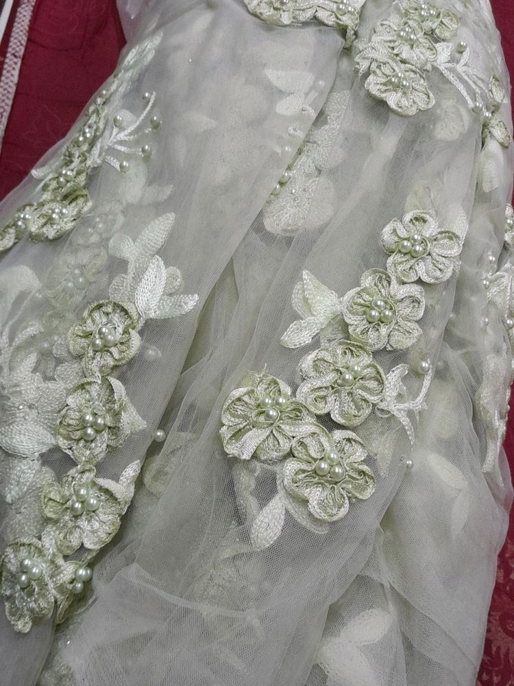 Pista Green Net Fabric