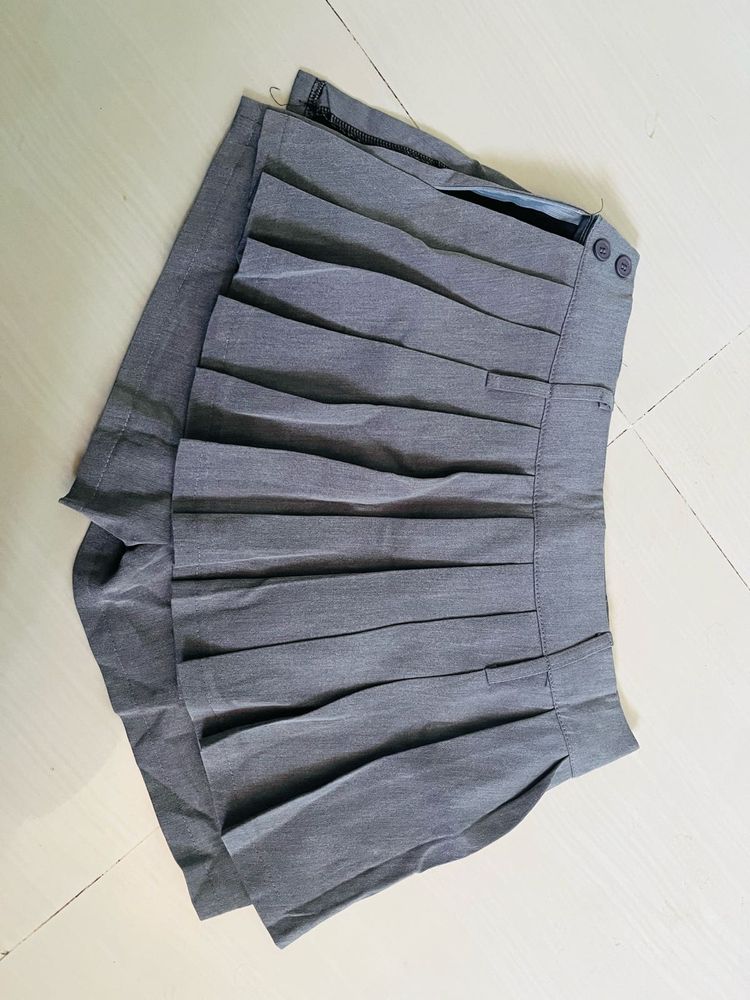 Pleated Grey Skirt