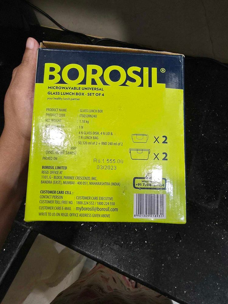 Borosil Glass Microwave Lunch Box